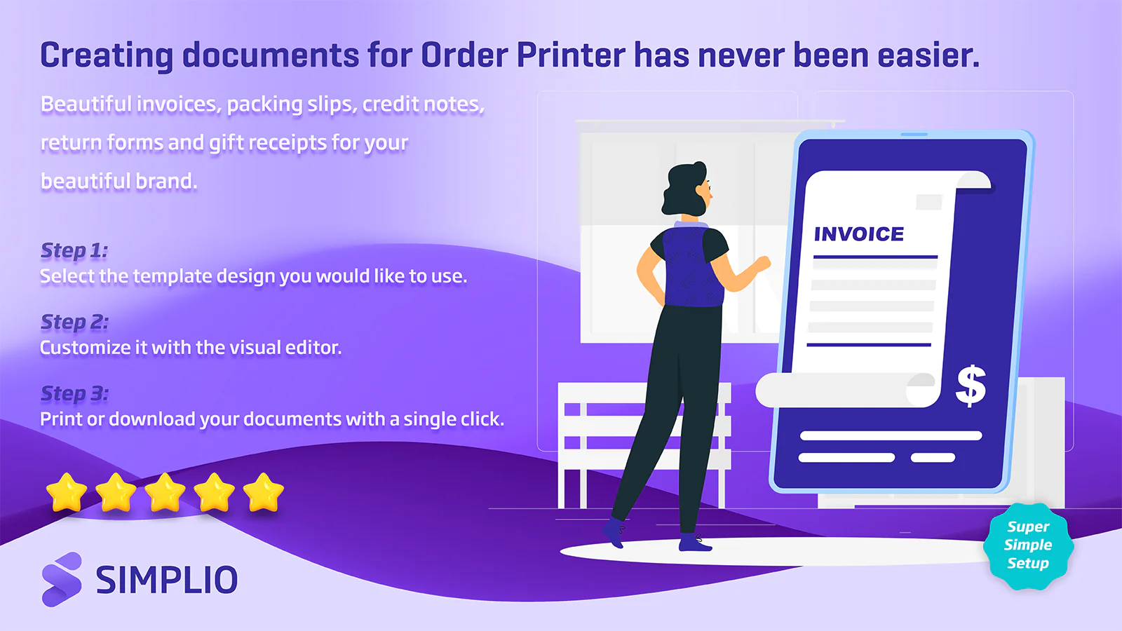 Creating document templates for Shopify Order Printer has never been easier.
